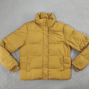 Patagonia Silent Down Jacket Womens Medium Yellow Puffer Insulated Winter Coat